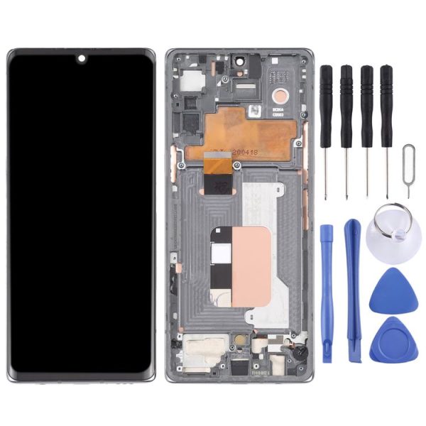 Original LCD Screen for LG Velvet 5G LM-G900N LM-G900EM LM-G900 LM-G900TM Digitizer Full Assembly with Frame (Silver) - Image 2