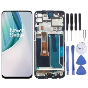 OnePlus Nord N10 5G BE2029 Digitizer Full Assembly with Frame OEM LCD Screen (Black)