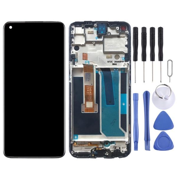 OnePlus Nord N10 5G BE2029 Digitizer Full Assembly with Frame OEM LCD Screen (Black) - Image 2