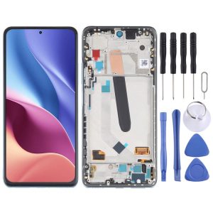 AMOLED Material Original LCD Screen and Digitizer Full Assembly With Frame for Xiaomi Redmi K40 / Redmi K40 Pro / Redmi K40 Pro+ / Mi 11i / Poco F3 / M2012K11AC M2012K11C M2012K11AG M2012K11G (Blue)