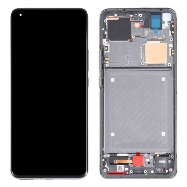 Original AMOLED Material LCD Screen and Digitizer Full Assembly With Frame for Xiaomi Mi 11 Ultra / Mi 11 Pro M2102K1G M2102K1C M2102K1AC (Black) - Image 3