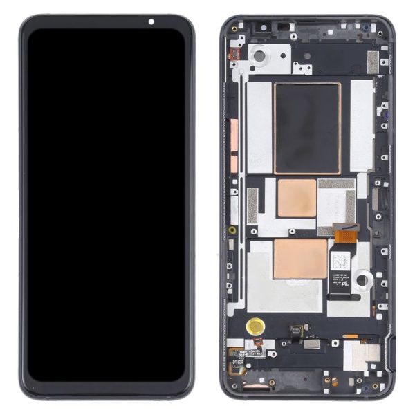 Original OLED LCD Screen for Asus ROG Phone 5 ZS673KS Digitizer Full Assembly with Frame(Black) - Image 3