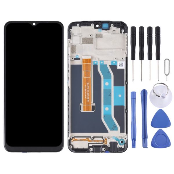 Original LCD Screen and Digitizer Full Assembly With Frame for OPPO Realme C12 RMX2189 - Image 2