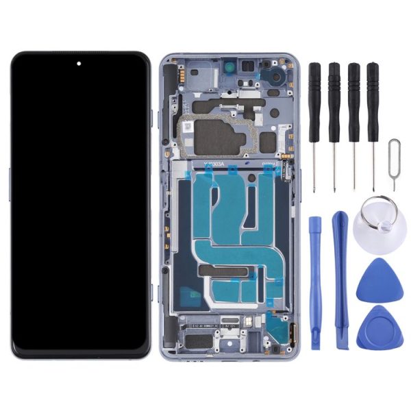 Original LCD Screen and Digitizer Full Assembly With Frame for Xiaomi Black Shark 4 / Black Shark 4 Pro SHARK PRS-H0, SHARK PRS-A0 (Silver) - Image 2