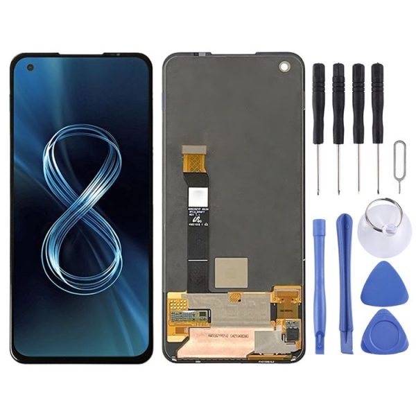 Original AMOLED LCD Screen for Asus Zenfone 8 ZS590KS-2A007EU I006D with Digitizer Full Assembly (Black)