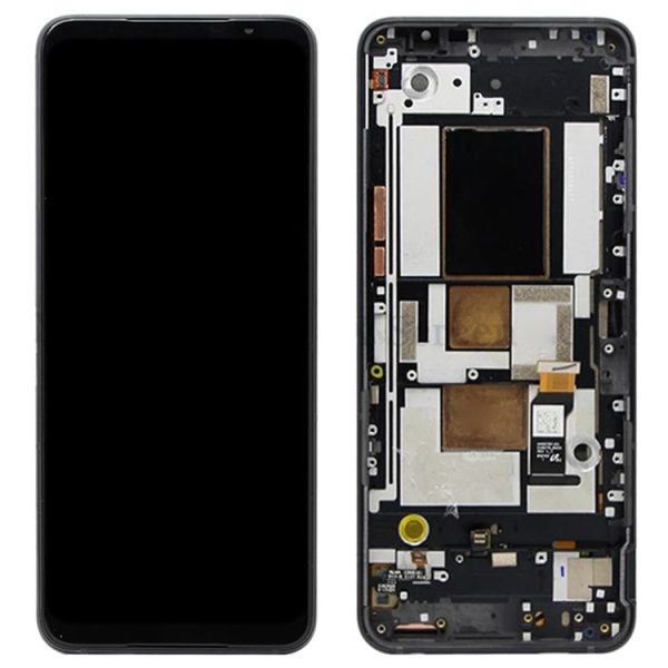 Original AMOLED LCD Screen for Asus ROG Phone 5 ZS673KS 1B048IN I005DB I005DA Digitizer Full Assembly with Frame(Black) - Image 3