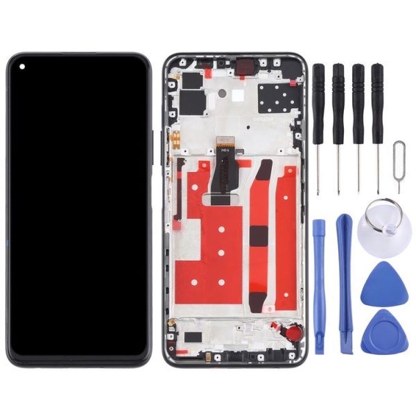 Original LCD Screen for Huawei P40 Lite 5G Digitizer Full Assembly With Frame (Black) - Image 2