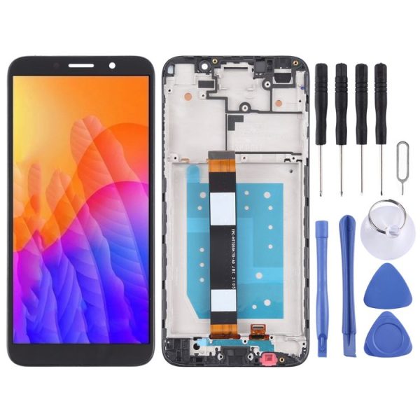 OEM LCD Screen for Huawei Y5p Digitizer Full Assembly With Frame (Black)