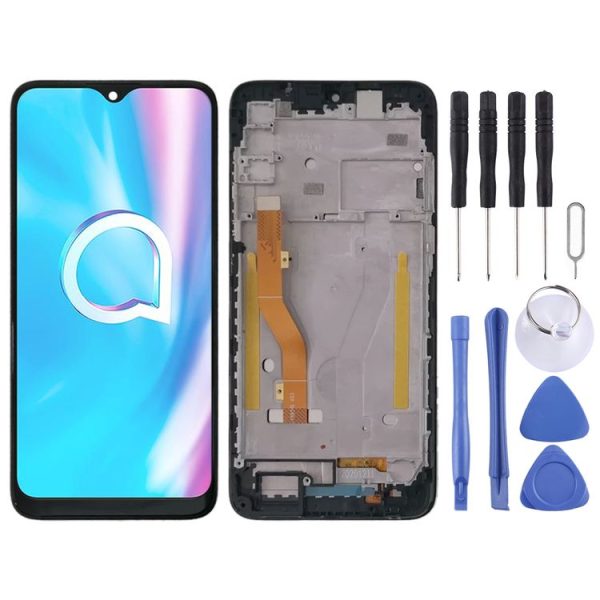 LCD Screen and Digitizer Full Assembly With Frame for Alcatel 1SE 2020 OT5030 5030 5030D 5030F (Black)