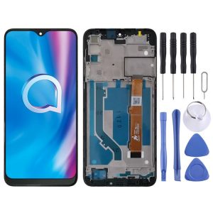 LCD Screen and Digitizer Full Assembly With Frame for Alcatel 1S 2020 OT5028 5028 5028Y 5028A 5028D 5028U (Black)