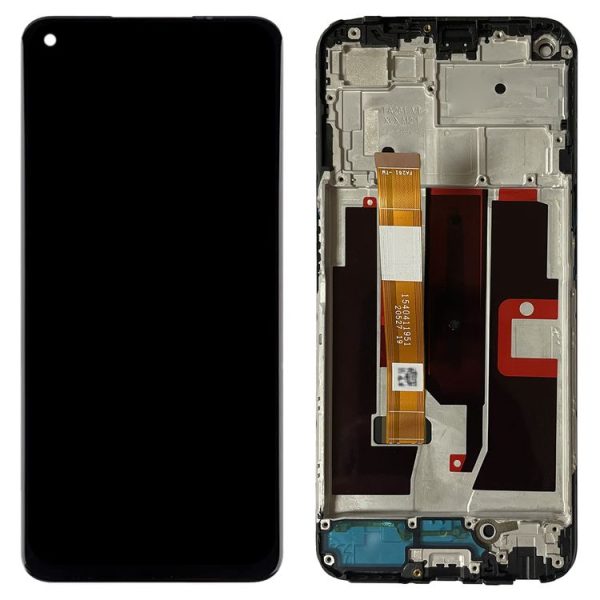 OnePlus Nord N200 5G DE2118 Digitizer Full Assembly with Frame OEM LCD Screen (Black) - Image 3
