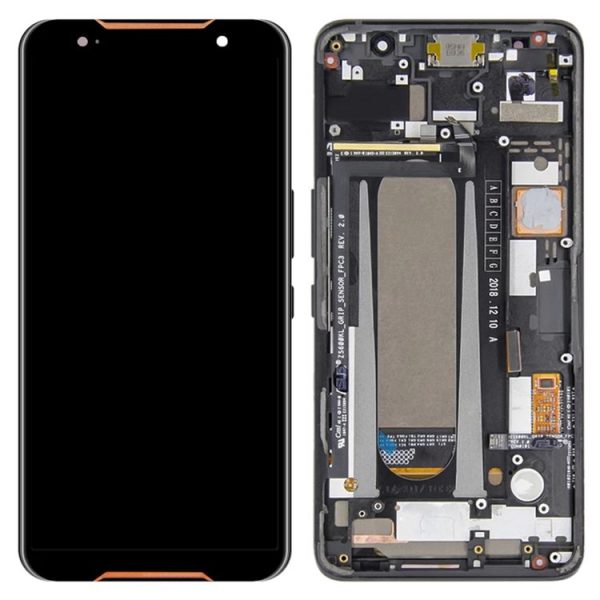 Original LCD Screen for Asus ROG Phone ZS600KL Z01QD Digitizer Full Assembly with Frame(Black) - Image 3