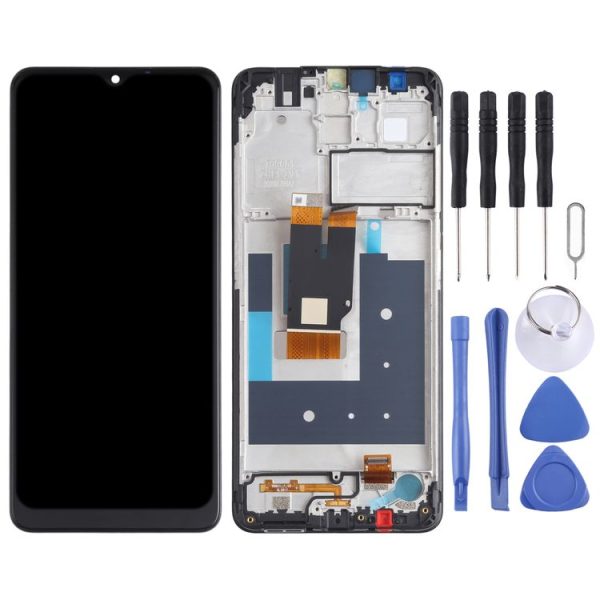 LCD Screen and Digitizer Full Assembly with Frame for Nokia 2.4 TA-1277 TA-1275 TA-1274 TA-1270 (Black) - Image 2