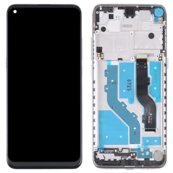 TFT LCD Screen for TCL 10L / 10 Lite T770H Digitizer Full Assembly with Frame (Silver) - Image 2