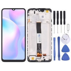 Original LCD Screen and Digitizer Full Assembly with Frame for Xiaomi Redmi 9A / Redmi 9C / Redmi 9C NFC / Redmi 9AT / Redmi 9i / Redmi 9 Activ / Poco C31 / Redmi 10A (Black)