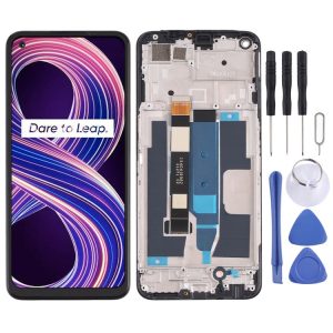 LCD Screen and Digitizer Full Assembly with Frame for OPPO Realme 8 5G (Black)