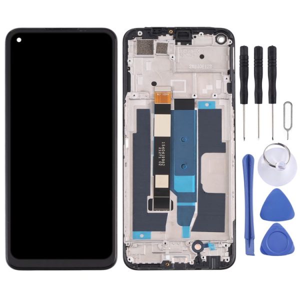 LCD Screen and Digitizer Full Assembly with Frame for OPPO Realme 8 5G (Black) - Image 2