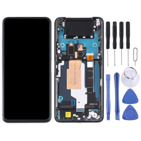 Original 90Hz AMOLED LCD Screen for Asus Zenfone 7 Pro / Zenfone 7 ZS670KS ZS671KS Digitizer Full Assembly with Frame(Black) - Image 2