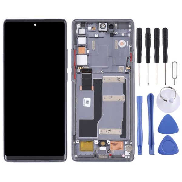 Original LCD Screen for TCL 20 Pro 5G T810H Digitizer Full Assembly with Frame (Black) - Image 2