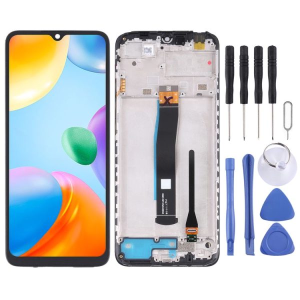 Original LCD Screen and Digitizer Full Assembly with Frame for Xiaomi Redmi 10C / Redmi 10 India / Poco C40