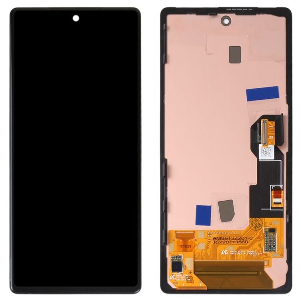Original LCD Screen For Google Pixel 6A GX7AS GB62Z G1AZG Digitizer Full Assembly with Frame (Black) - Image 2