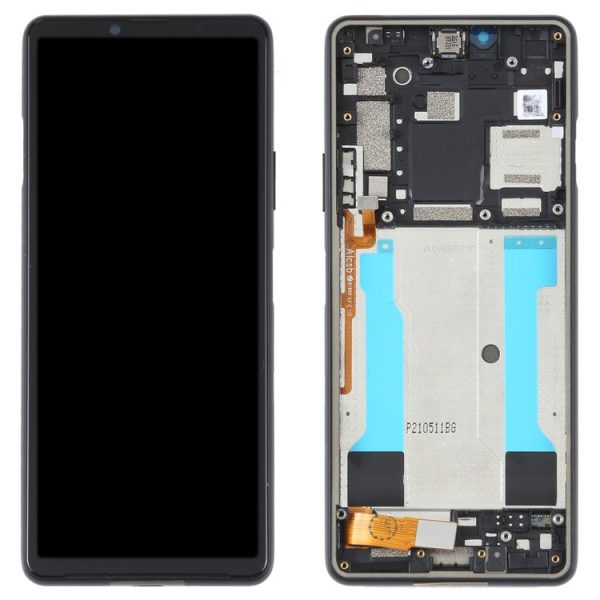 Original LCD Screen For Sony Xperia 10 III SO-52B Digitizer Full Assembly with Frame (Black) - Image 2
