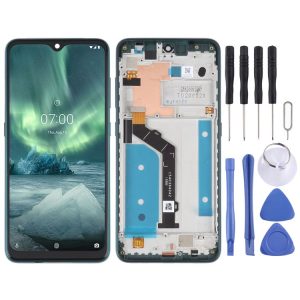 Original LCD Screen For Nokia 7.2 / 6.2 Digitizer Full Assembly with Frame (Green)