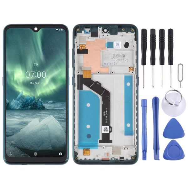 Original LCD Screen For Nokia 7.2 / 6.2 Digitizer Full Assembly with Frame (Green)