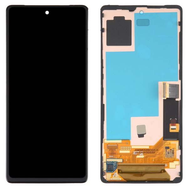 AMOLED LCD Screen For Google Pixel 7 GVU6C GQML3 Digitizer Full Assembly with Frame (Black) - Image 2