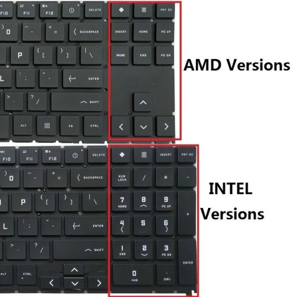 HP Omen 15-EK 15-EK0019NR 15-EN 15-EN0013DX TPN-Q236 Laptop Keyboard (White) - Image 5