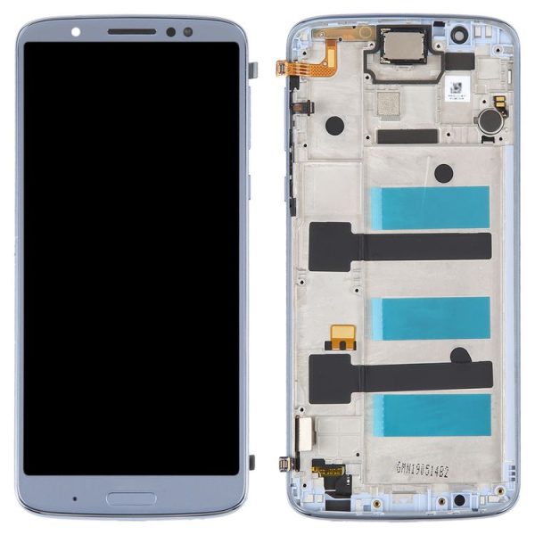 Original LCD Screen For Motorola Moto G6 Plus Digitizer Full Assembly With Frame (Blue) - Image 2