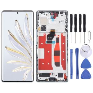 Original LCD Screen For Honor 70 Digitizer Full Assembly with Frame (Green)