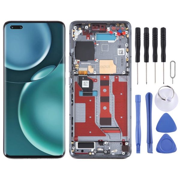 Original LCD Screen For Honor Magic4 Pro Digitizer Full Assembly with Frame (Black)
