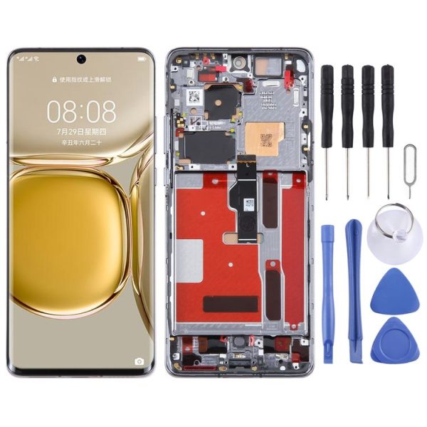 Original LCD Screen For Huawei P50 Pro Digitizer Full Assembly with Frame (Black)