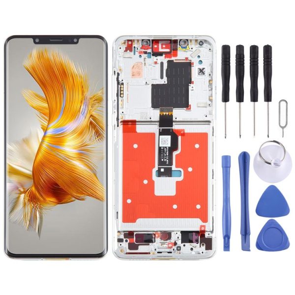 Huawei Mate 50 Pro Original LCD Screen Digitizer Full Assembly with Frame (Silver)