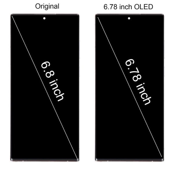 Samsung Galaxy S22 Ultra 5G SM-S908B EU Edition 6.78 inch OLED LCD Screen Digitizer Full Assembly with Frame (Silver) - Image 2