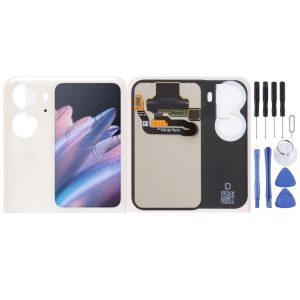 Original LCD Secondary Screen for OPPO Find N2 Flip With Digitizer Full Assembly (White)