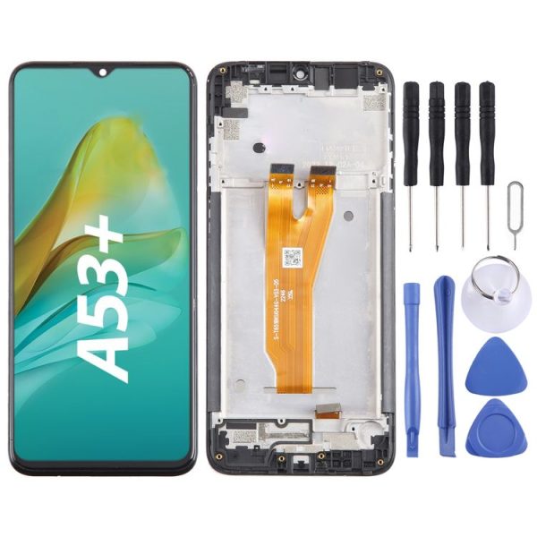 ZTE Blade A53+ LCD Screen Digitizer Full Assembly with Frame (Black)