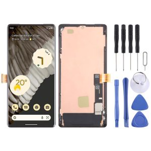 Google Pixel 7 Pro GP4BC GE2AE OLED LCD Screen Digitizer Full Assembly with Frame