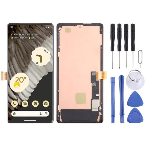 Google Pixel 7 Pro GP4BC GE2AE OLED LCD Screen Digitizer Full Assembly with Frame