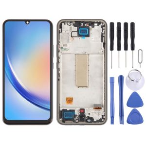 Samsung Galaxy A34 5G SM-A346B OLED LCD Screen Digitizer Full Assembly with Frame