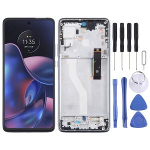 Motorola Edge 2022 OEM LCD Screen Digitizer Full Assembly with Frame (Black)