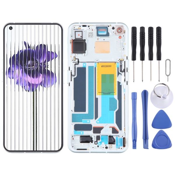 Nothing Phone1 A063 LCD Screen Digitizer Full Assembly with Frame (Silver)