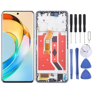 Honor X9b Original LCD Screen Digitizer Full Assembly with Frame (Silver)