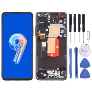 Asus Zenfone 9 9Z AI2202 Original LCD Screen Digitizer Full Assembly with Frame (Black)