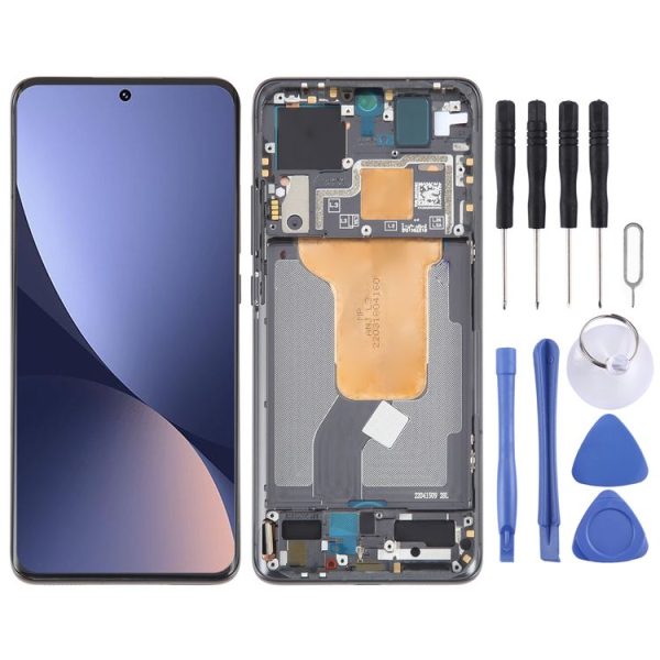 Xiaomi 12X Original AMOLED Material LCD Screen Digitizer Full Assembly with Frame (Black)