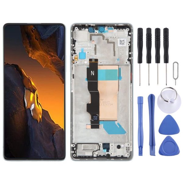Xiaomi Poco F5 Original AMOLED Material LCD Screen Digitizer Full Assembly with Frame (Blue)