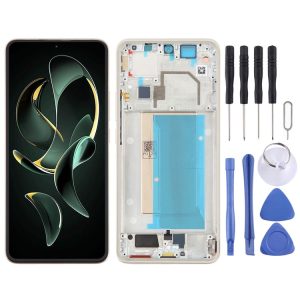 Xiaomi 13T Pro Original AMOLED Material LCD Screen Digitizer Full Assembly with Frame (Gold)