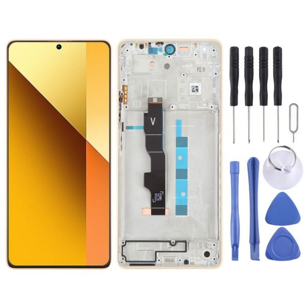 Xiaomi Redmi Note 13 5G Original AMOLED Material LCD Screen Digitizer Full Assembly with Frame (Gold)