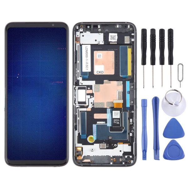 Asus ROG Phone 6 Original LCD Screen Digitizer Full Assembly with Frame (Black)